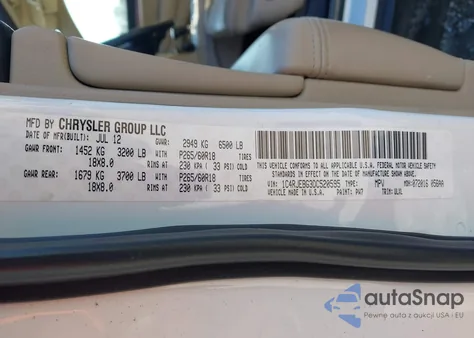 2013 Jeep Grand Cherokee Limited из США, поврежденный, VIN 1C4RJEBG3DC520595